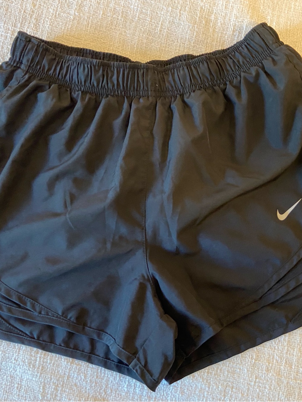 Nike Black Dri-FIT Athletic Shorts with Swoosh Women’s Medium Lined
